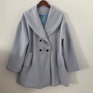 XXL light blue/periwinkle swing/pea coat.